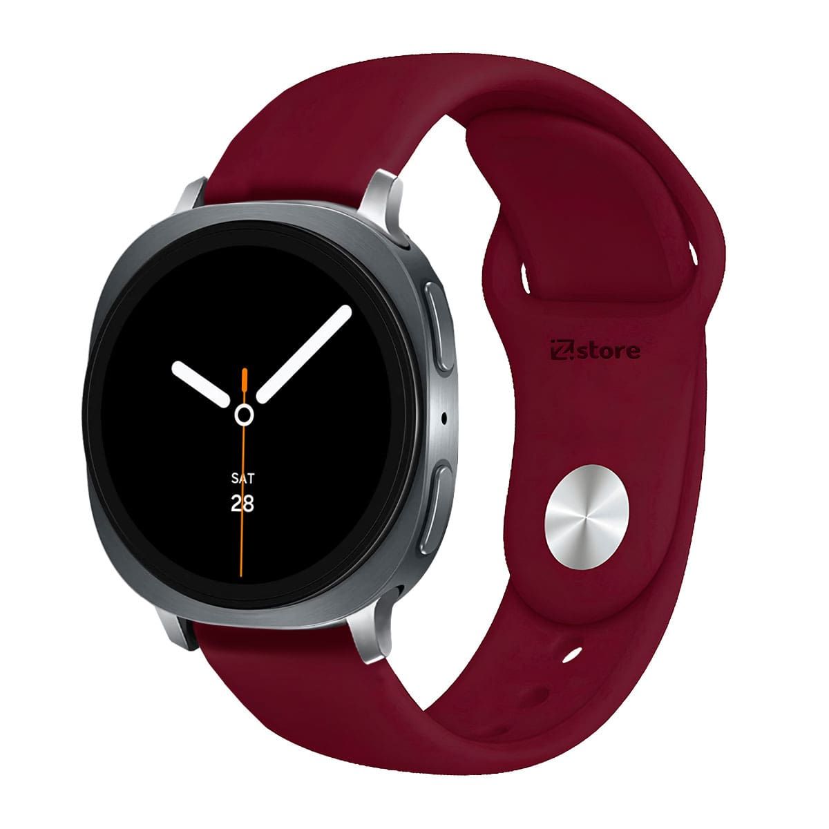 GENERICO - Correa de Silicona Para Samsung Galaxy Watch 8 - 8 Classic Broche Metálico Vino Silver