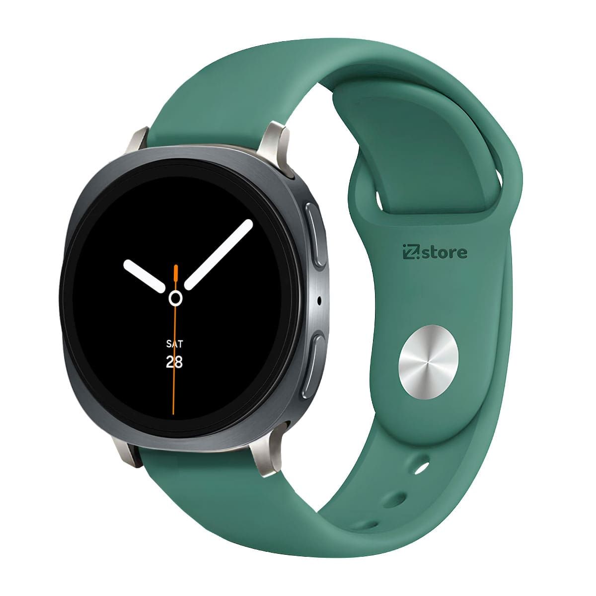 GENERICO - Correa de Silicona Para Samsung Galaxy Watch 8 - 8 Classic Broche Metálico Verde Pino Starlight