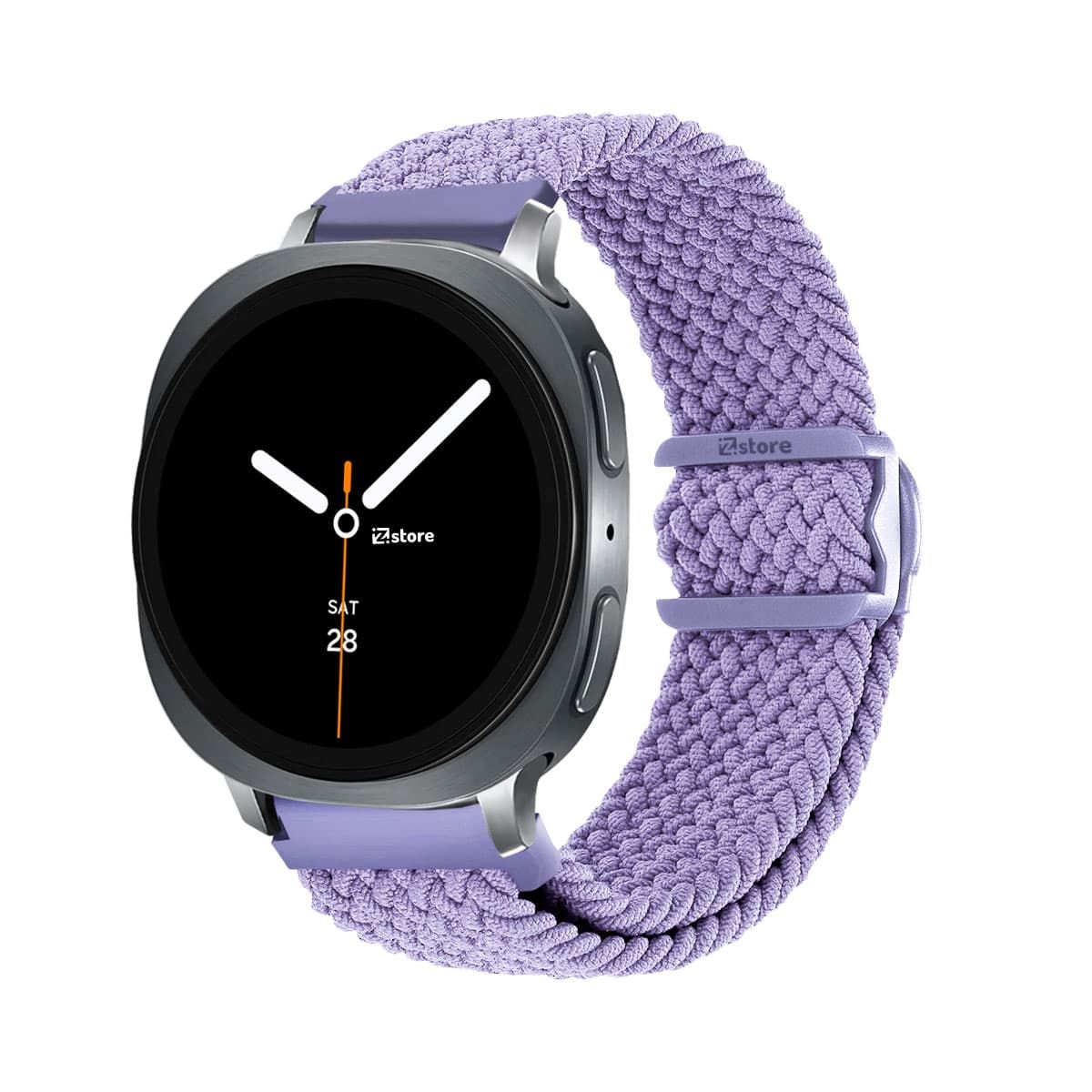GENERICO - Correa de Nylon Para Samsung Galaxy Watch 8 - 8 Classic Broche PVC Lila Silver