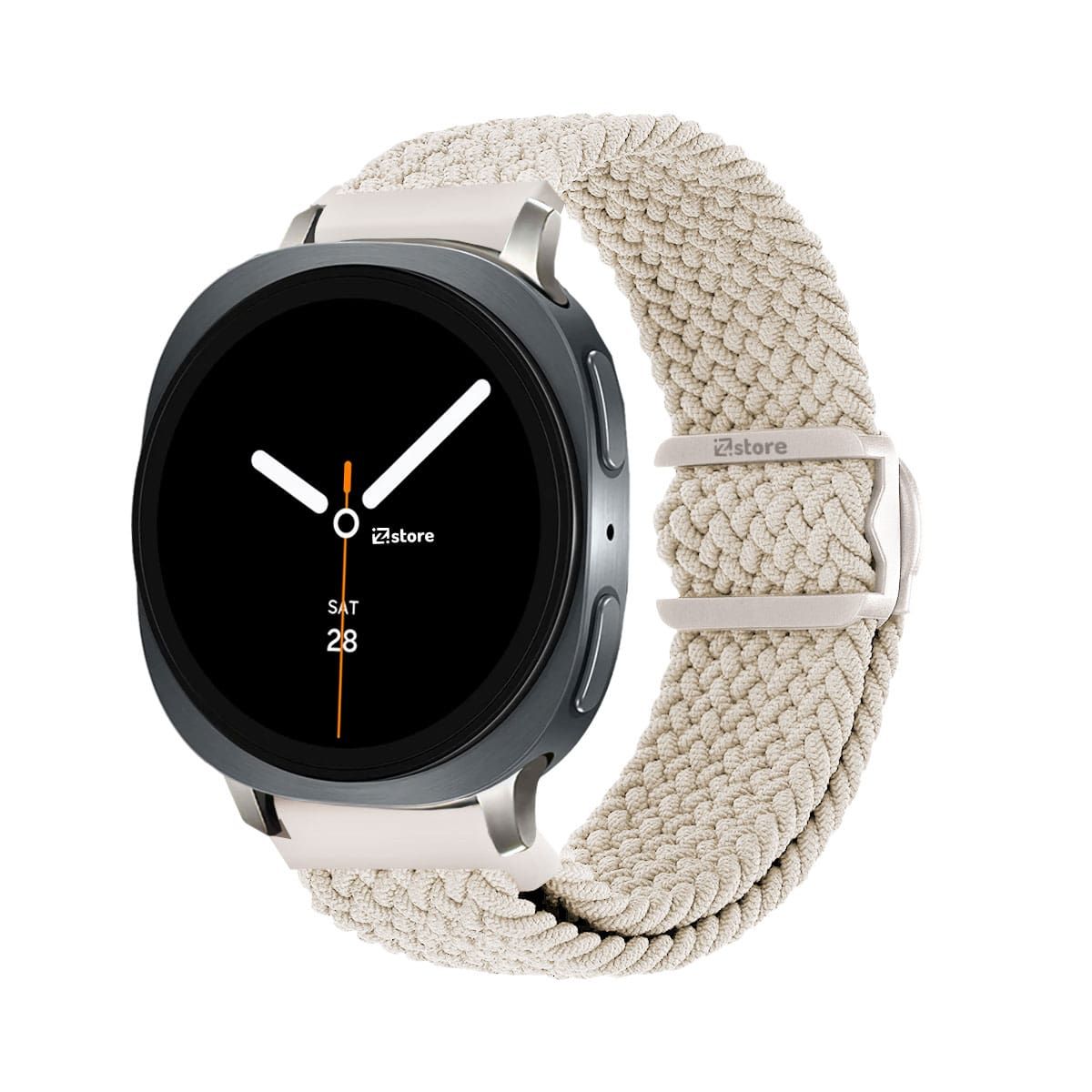 GENERICO - Correa de Nylon Para Samsung Galaxy Watch 8 - 8 Classic Broche PVC Crema Starlight