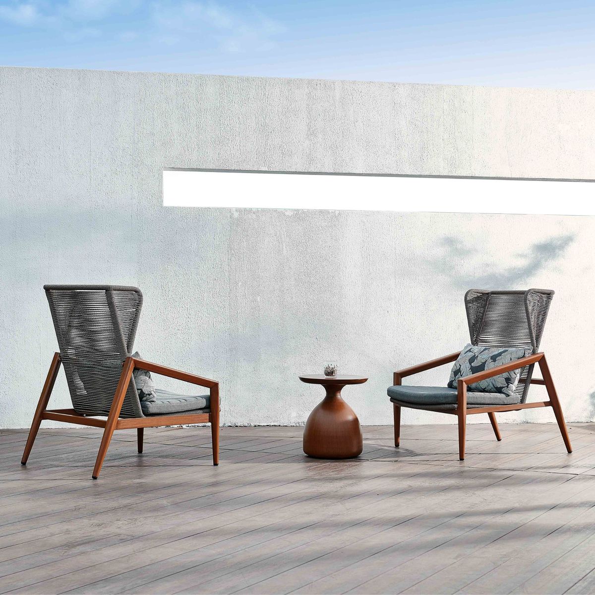 GENERICO - Juego De Balcón Terraza Mykonos 1-1 Cuerpos Con Mesa de Centro