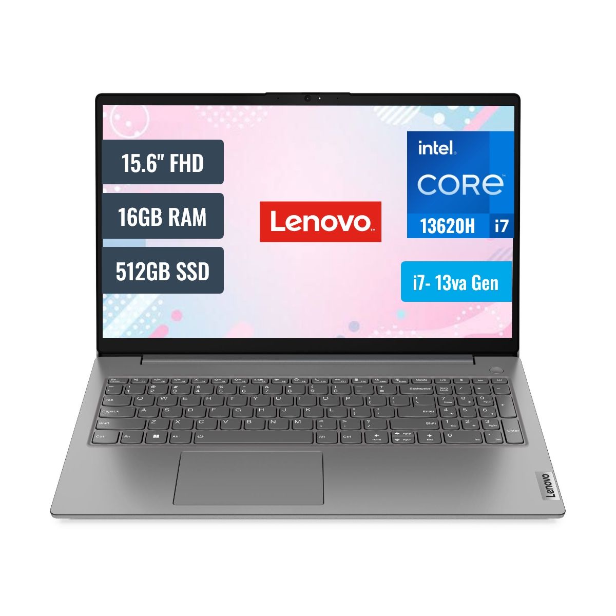 LENOVO - Laptop Lenovo V15  15.6" FHD, Core i7-13620H, 16GB DDR4, SSD 512GB