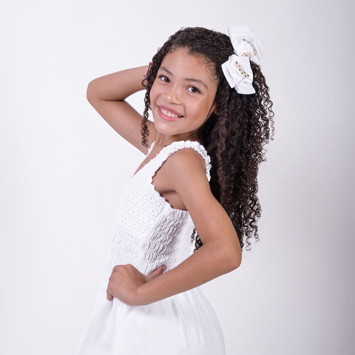 FORBER - VESTIDO DE NIÑA BLANCO