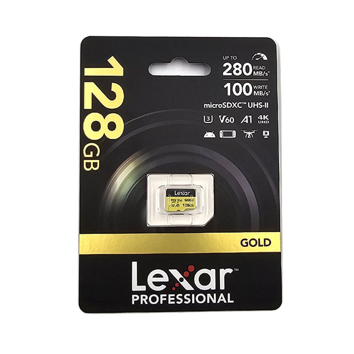 LEXAR - Memoria microsd lexar profesional gold 1800x, 128 gb, 280mb/s