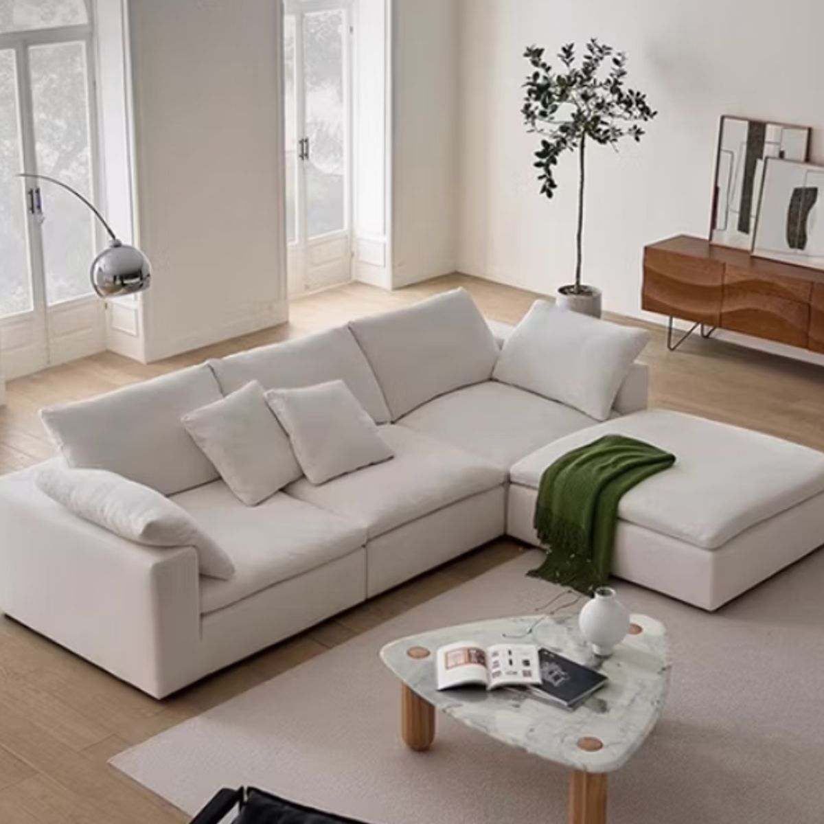 VENTITAS HOME - Sofá 3 cuerpos Saldaina Ventitas Home Color Blanco