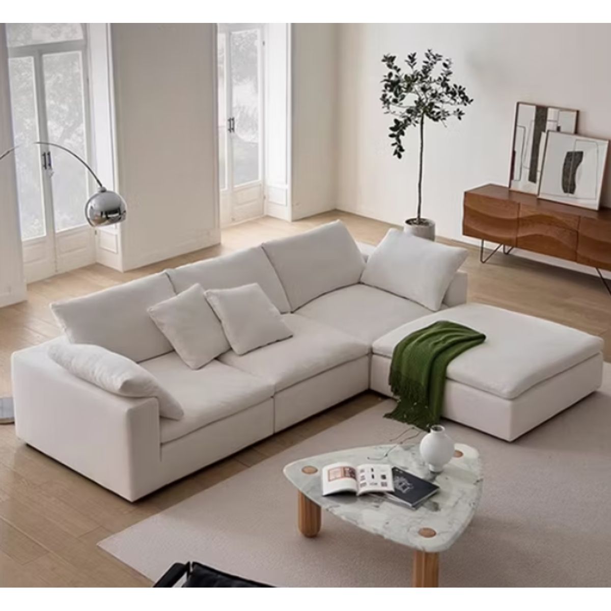 VENTITAS HOME - Sofá 3 cuerpos Saldaina Ventitas Home Color Blanco