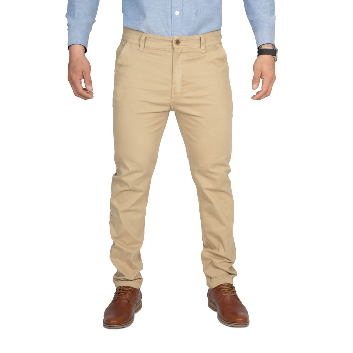 GENERICO - Pantalón de Caballero Slim Color Beige Brooklyn modelo Franzlee