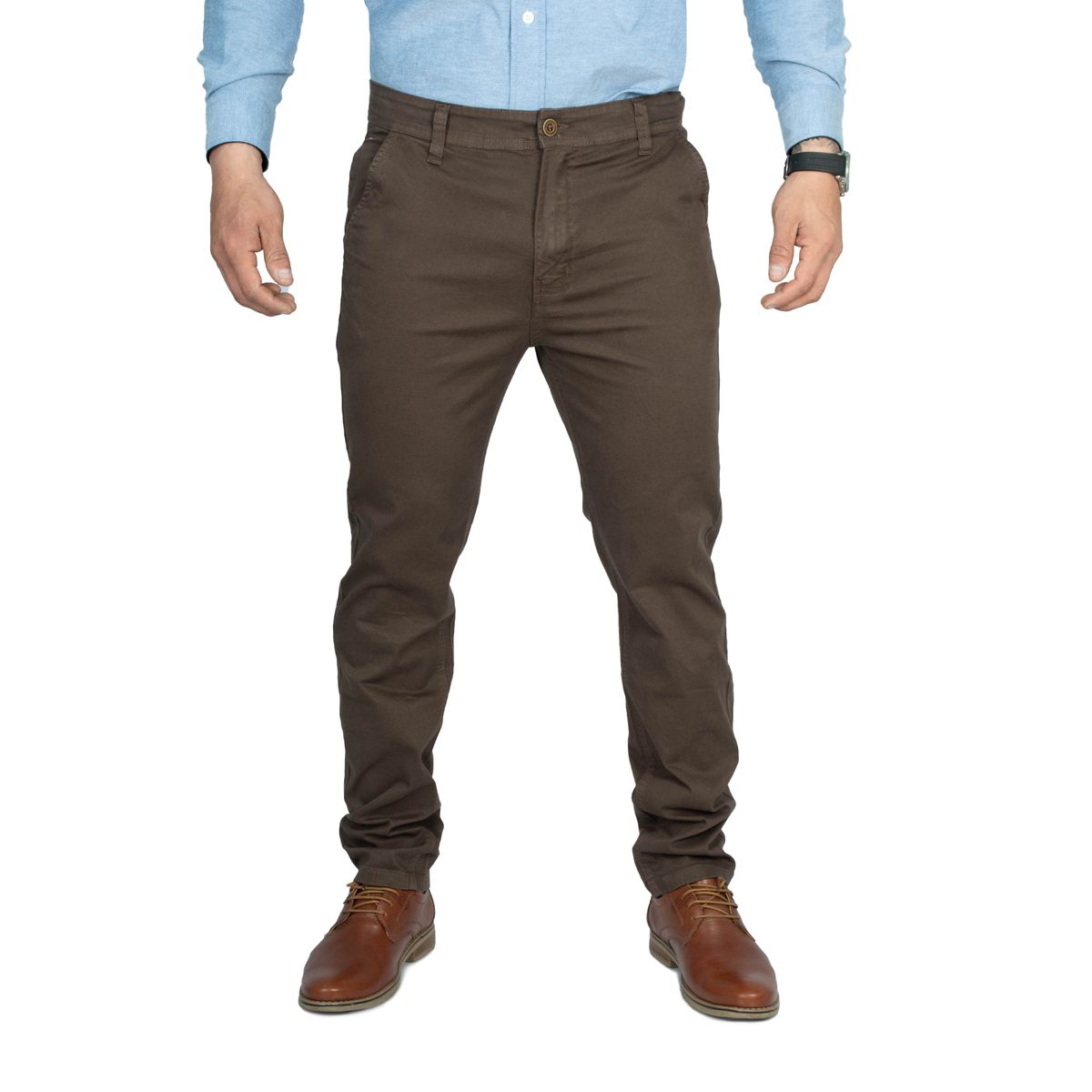 GENERICO - Pantalón de Caballero Slim Color Cocoa Brooklyn modelo Franzlee