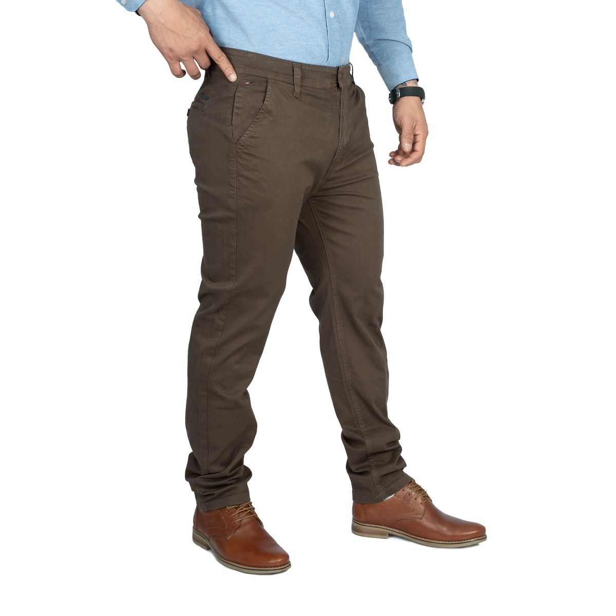 GENERICO - Pantalón de Caballero Slim Color Cocoa Brooklyn modelo Franzlee