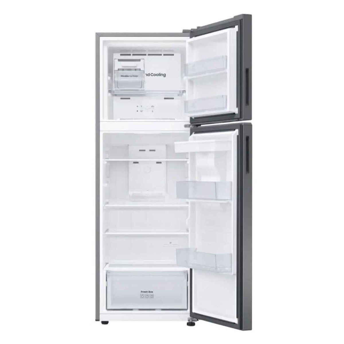 SAMSUNG - Refrigeradora Samsung 301 Litros Top Mount Freezer Silver RT31DG5220S9
