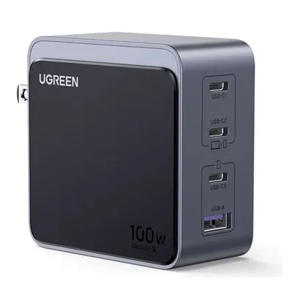 UGREEN - Cargador De Pared De 100W Nexode Gan 4 Puertos Ugreen 45224 - Negro