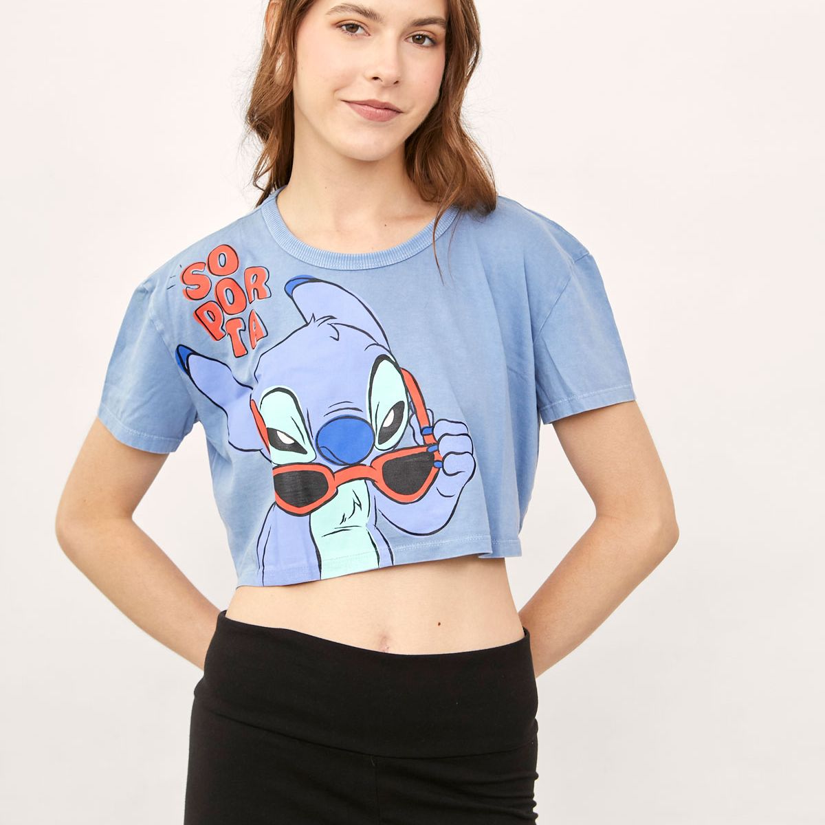DISNEY CLASICOS - Crop Top Stitch Mujer