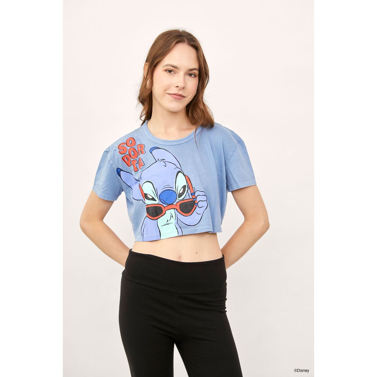 DISNEY CLASICOS - Crop Top Stitch Mujer