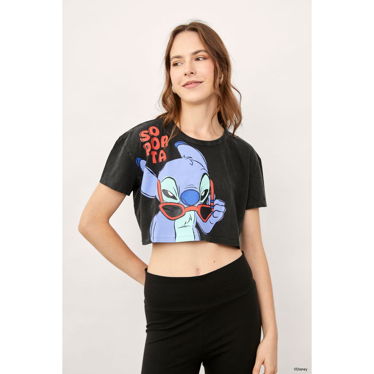 DISNEY CLASICOS - Crop Top Stitch Mujer