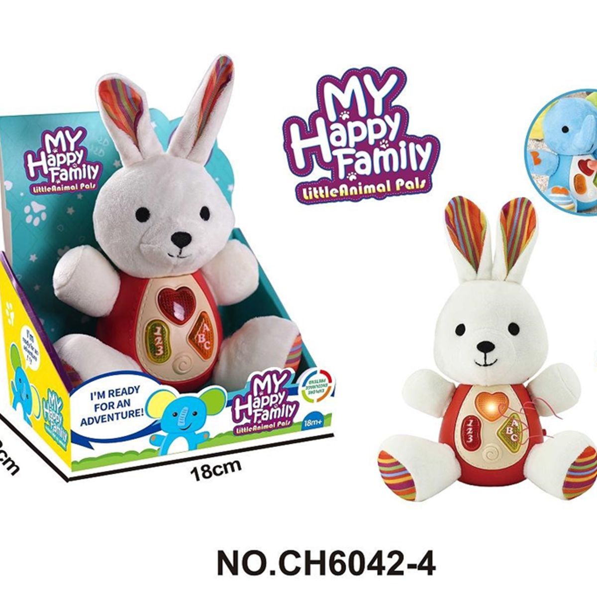 GENERICO - Peluche Interactivo Conejito Blanco