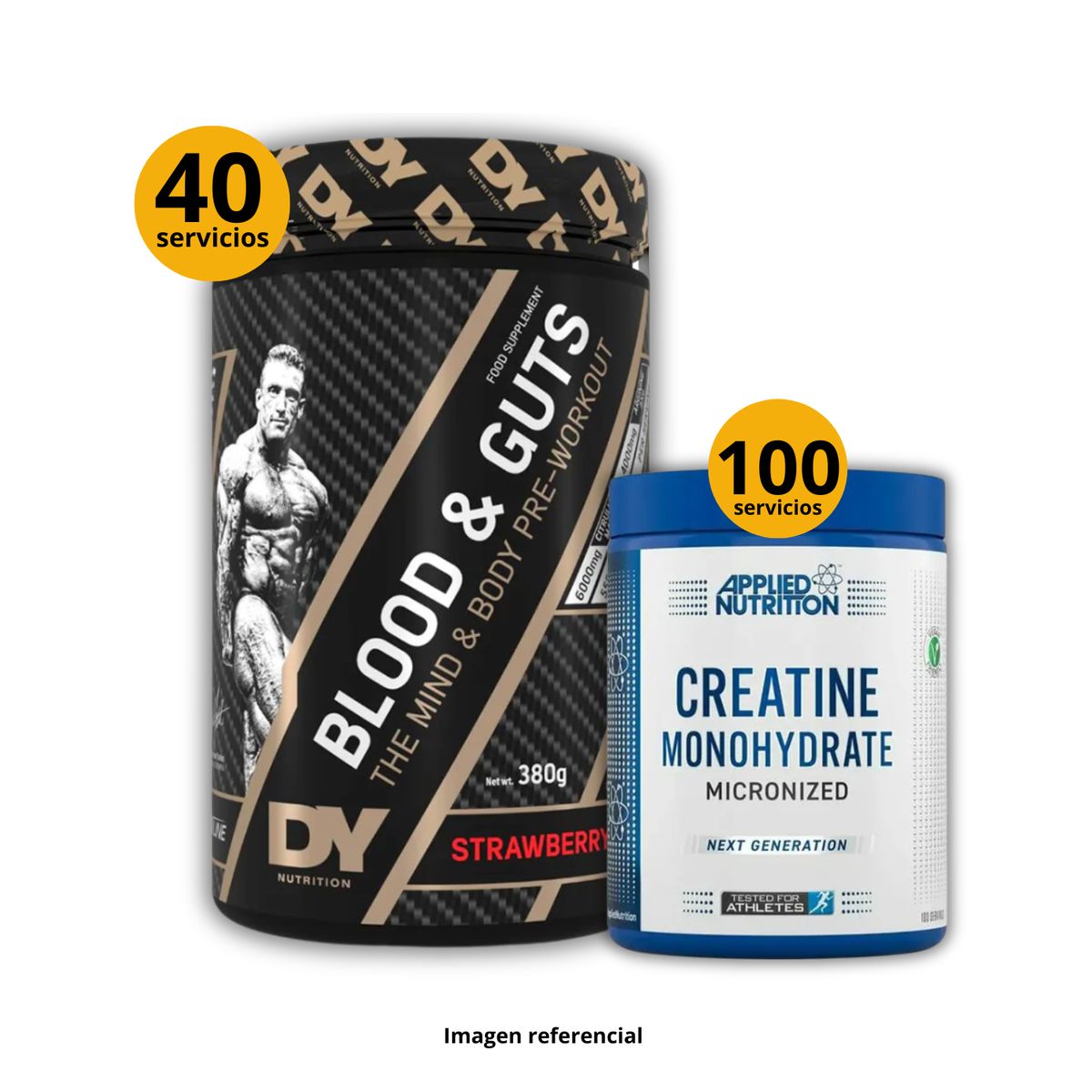 UNIVERSE NUTRITION - Preentreno Shaboom pump Kevin Levrone + Creatina Applied Nutrition de 500gr