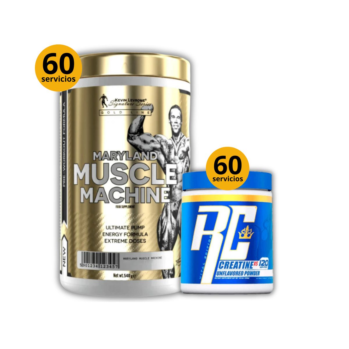 UNIVERSE NUTRITION - Preentreno Kevin Levrone Maryland + Creatina Ronnie Coleman de 300gr