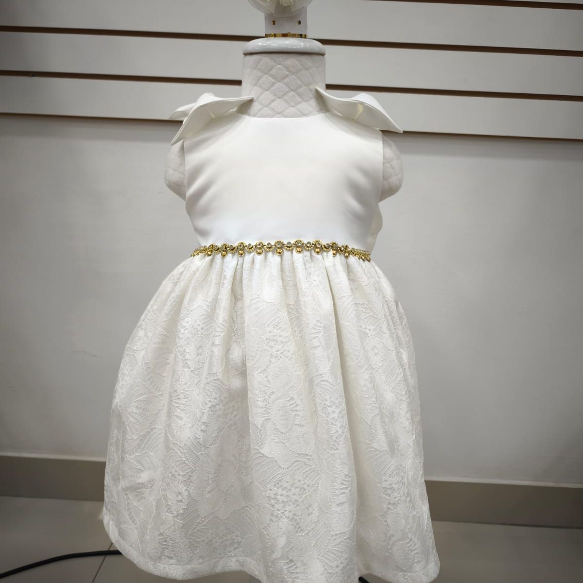 BANNITAS - Vestido de fiesta para niñas Camila perla T18M