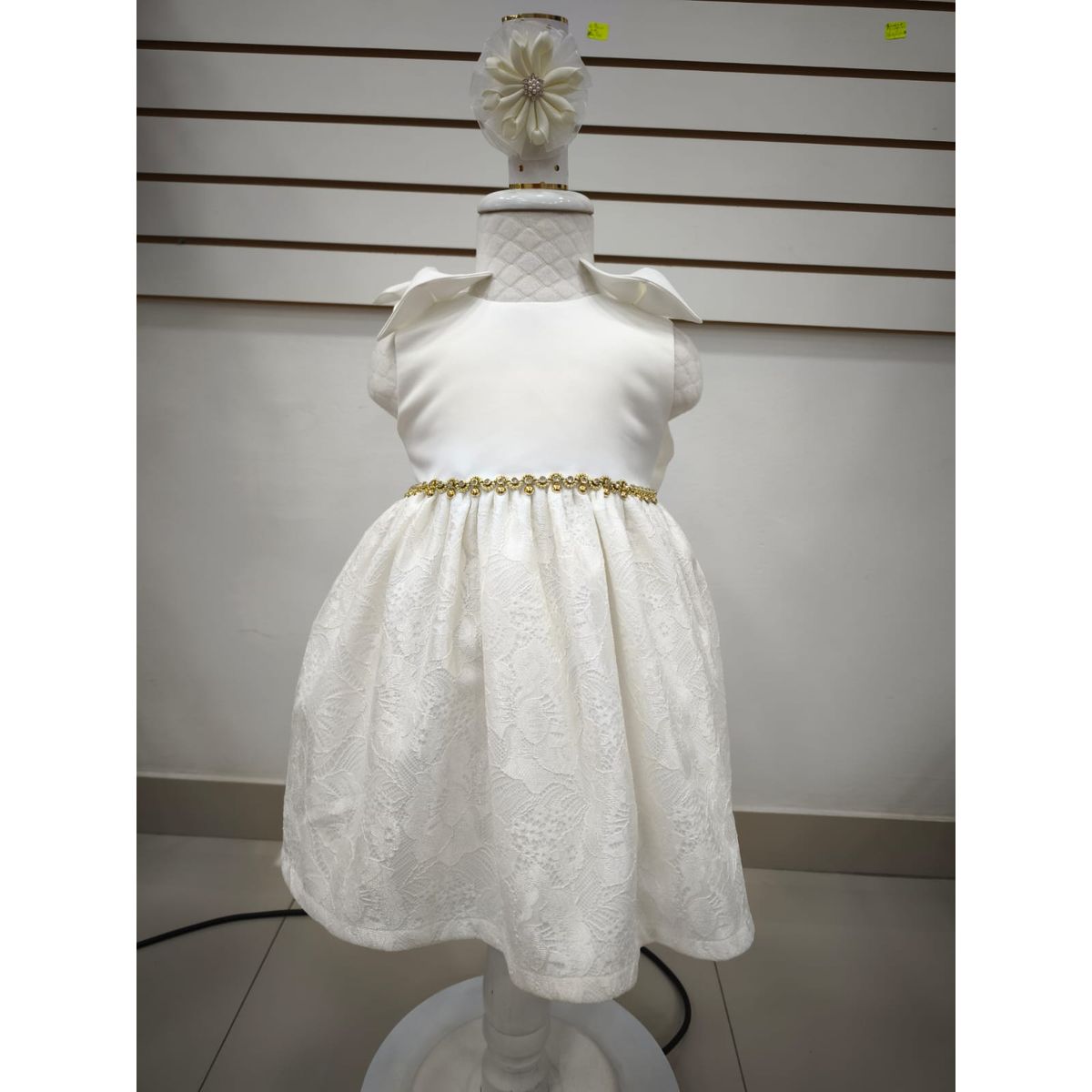 BANNITAS - Vestido de fiesta para niñas Camila perla T18M