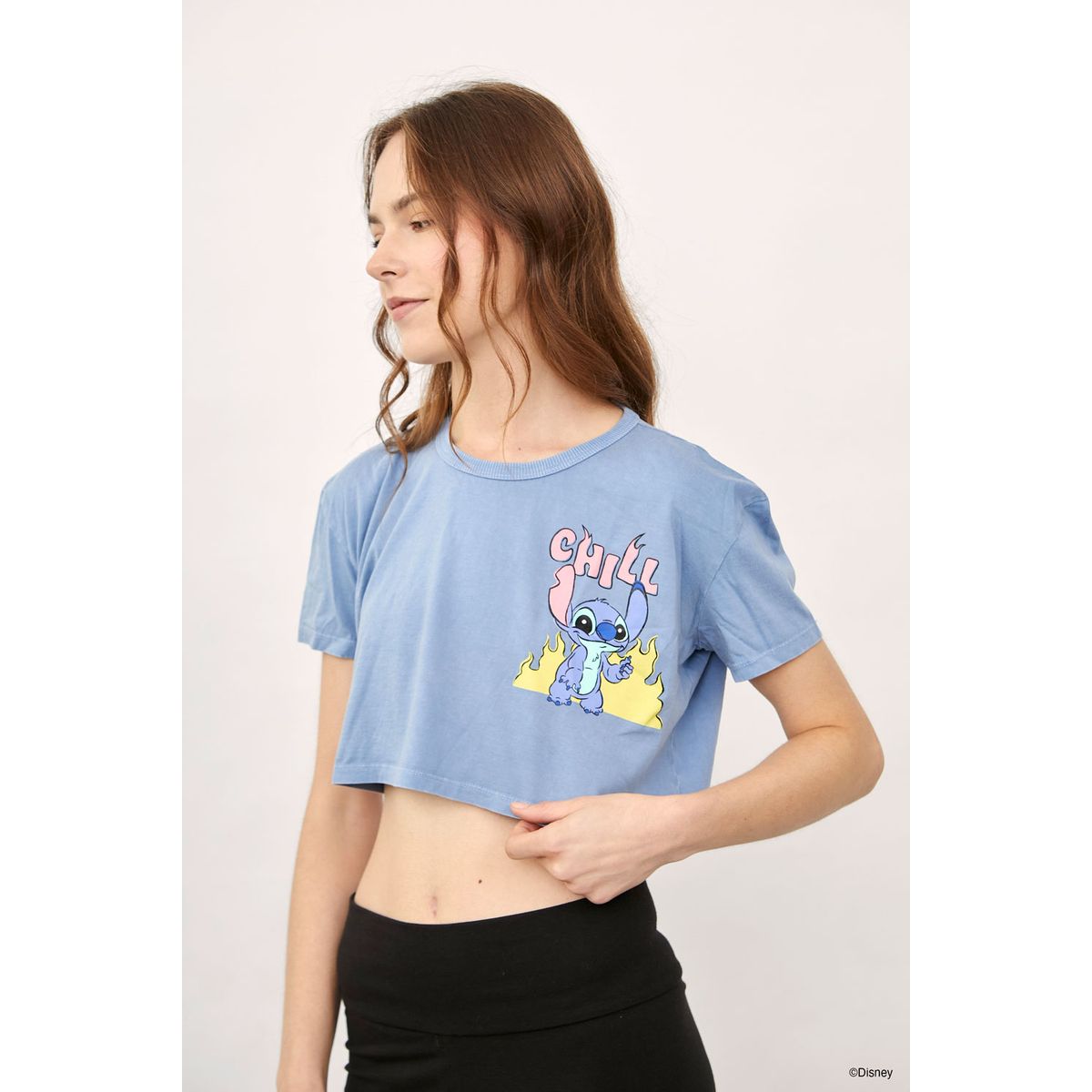 DISNEY CLASICOS - Crop Top Stitch Mujer