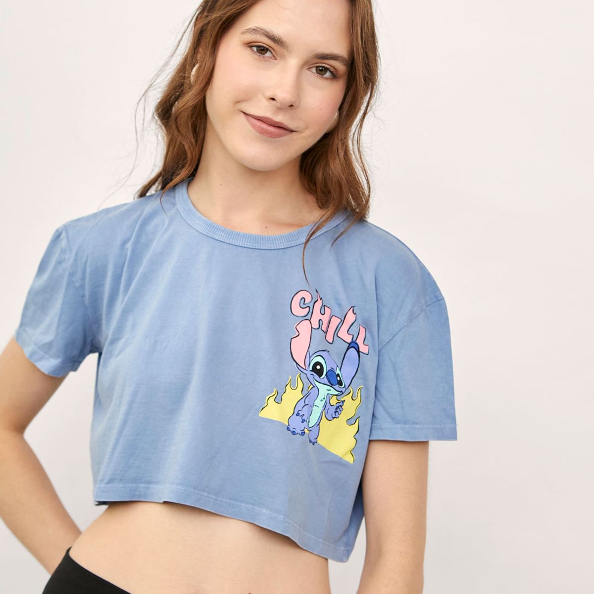 DISNEY CLASICOS - Crop Top Stitch Mujer