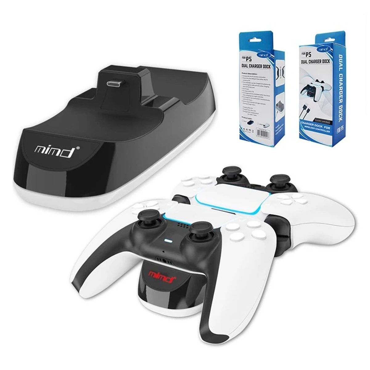 MIMD - Cargador Para Mandos Ps5 Dual Pro Mimd Playstation 5