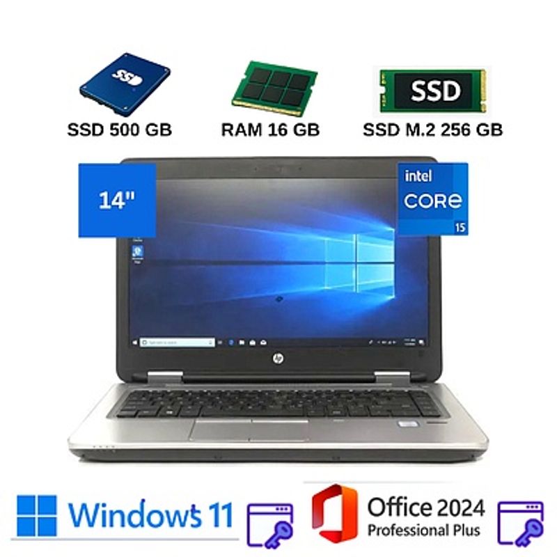 HP - HP ProBook 640 Intel Core I5, 8GB RAM  SSD de 500GB+Windows 11 Pro+ Office 2024PP