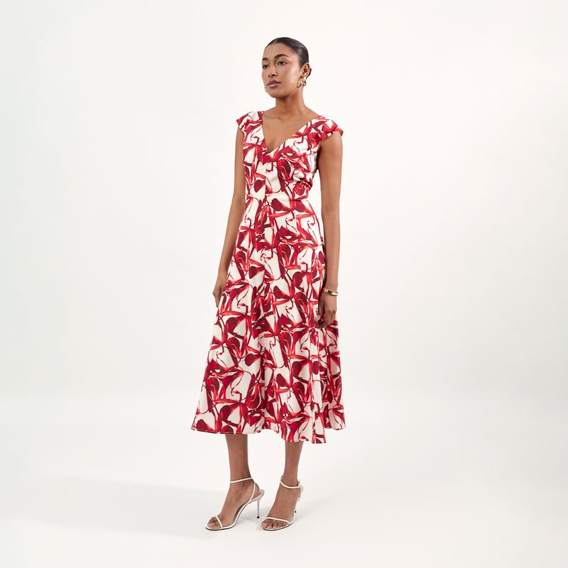 CAMILA VIALI - Vestido Camila Viali Raizel Rojo