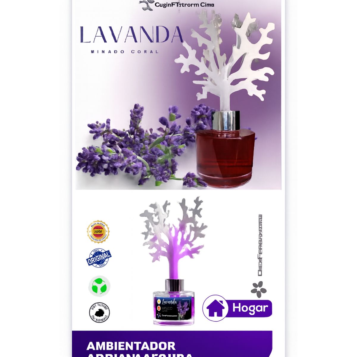 CIEN FRAGANCIAS - AMBIENTADOR MIKADO LAVANDA 100ML VEGANO CIENFRAGANCIAS RELAJACIÓN Y ENERGÍA POSITIVA