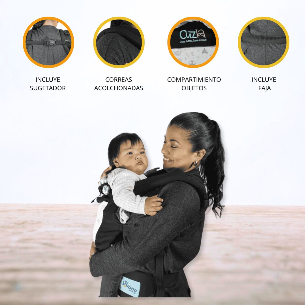 CUZKA - Canguro para Bebé Ergonómico 4 en 1 »PORTER» Blue