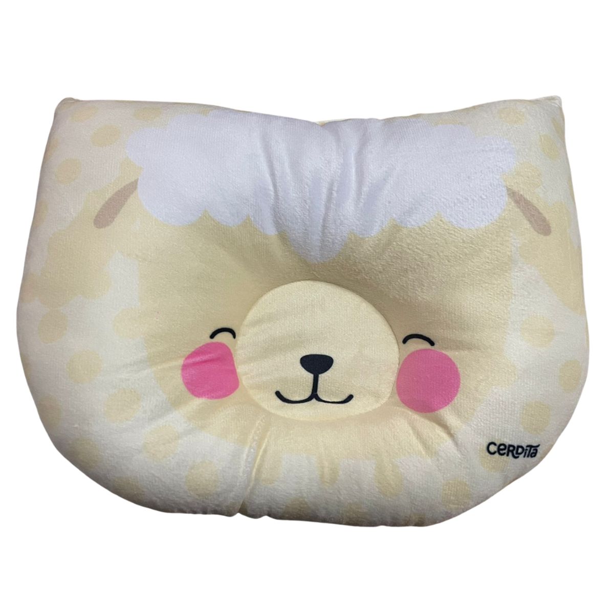 CERDITA - Almohada para Bebé Anti-Cabeza Plana Diseño Oveja