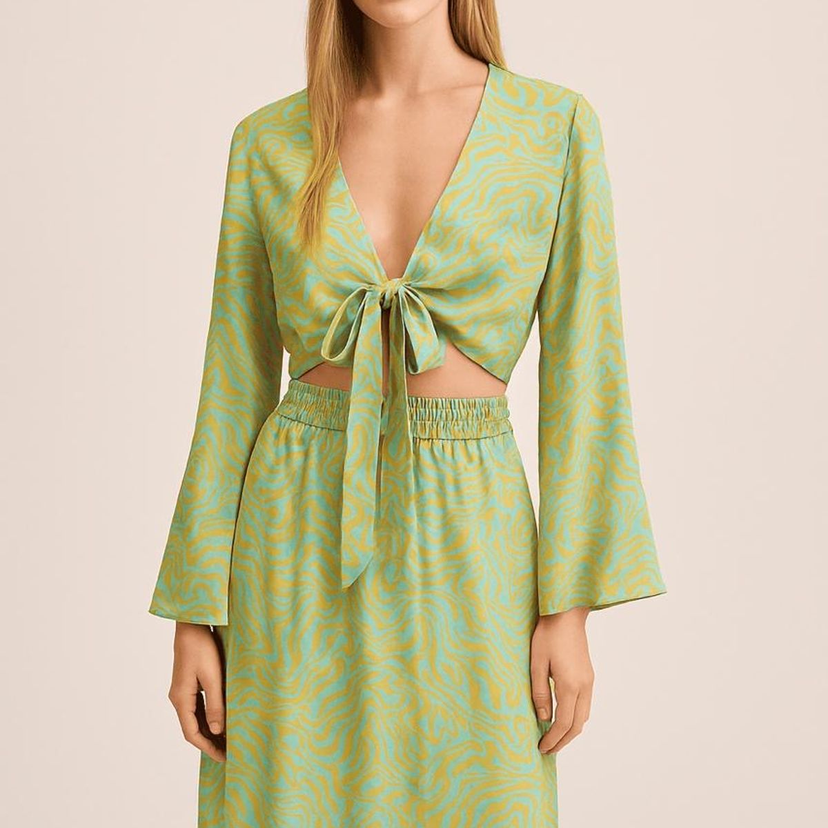 AMA OUTFITTERS - SET BLUZON Y FALDA HINDU