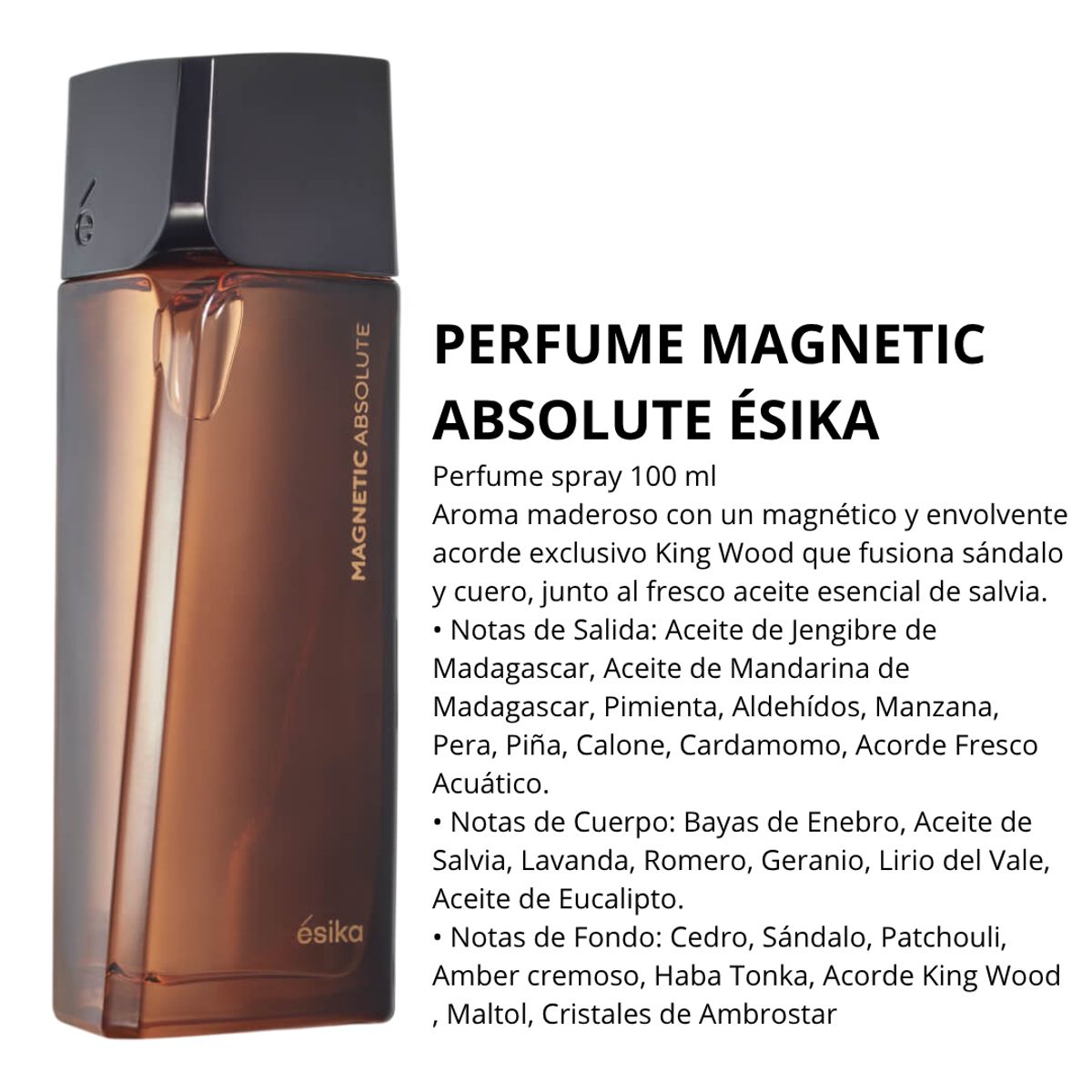 ESIKA - Magnetic absolute perfume ésika aroma maderoso spray 100 ml