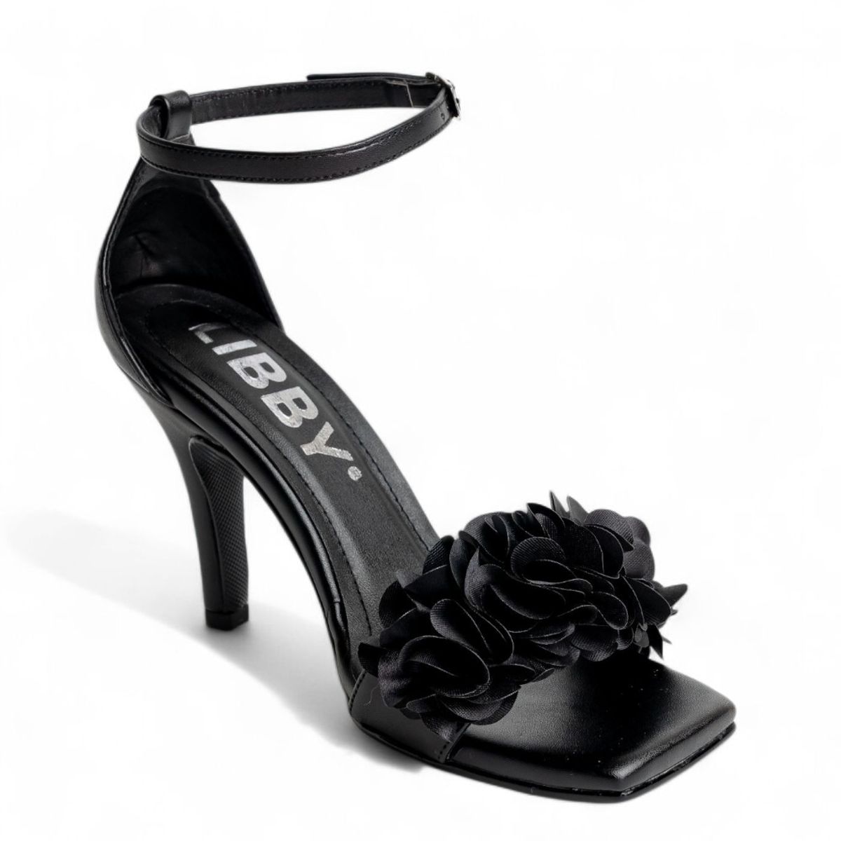 LB LIBBY CALZADOS Y ACCESORIOS - SANDALIAS DE VESTIR MODELO DOHA COLOR NEGRO TACO 9