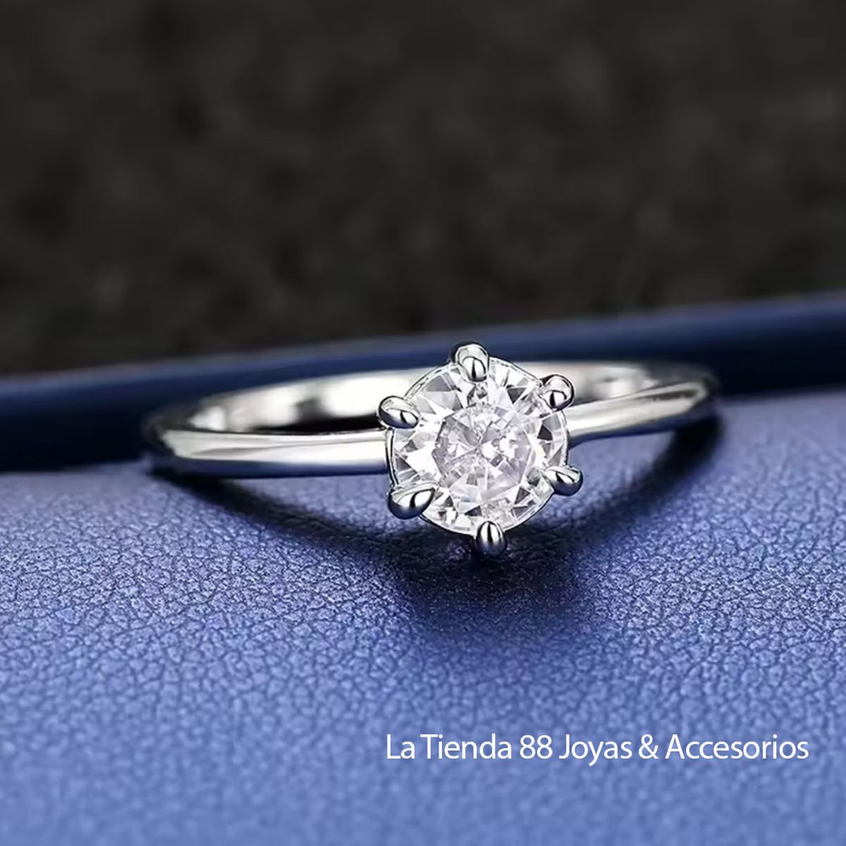 LA TIENDA 88 JOYAS Y ACCESORIOS - La Tienda 88 - Anillo De Compromiso Mujer Bañado Oro 18k - Blanco