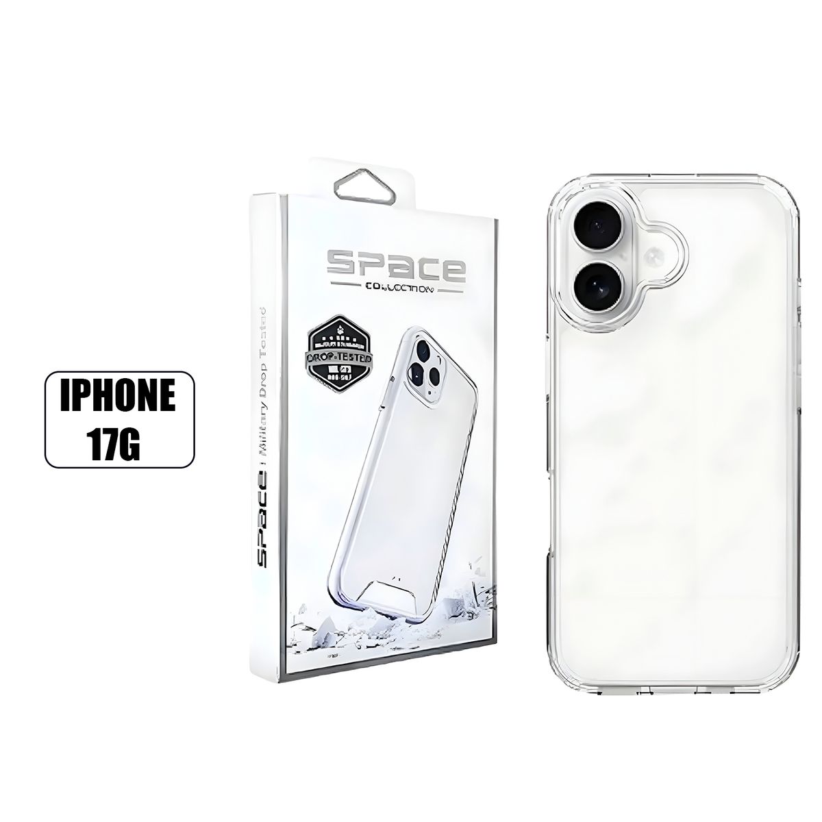 ASIA IMPORT - Space Case Para Iphone 17 Transparente