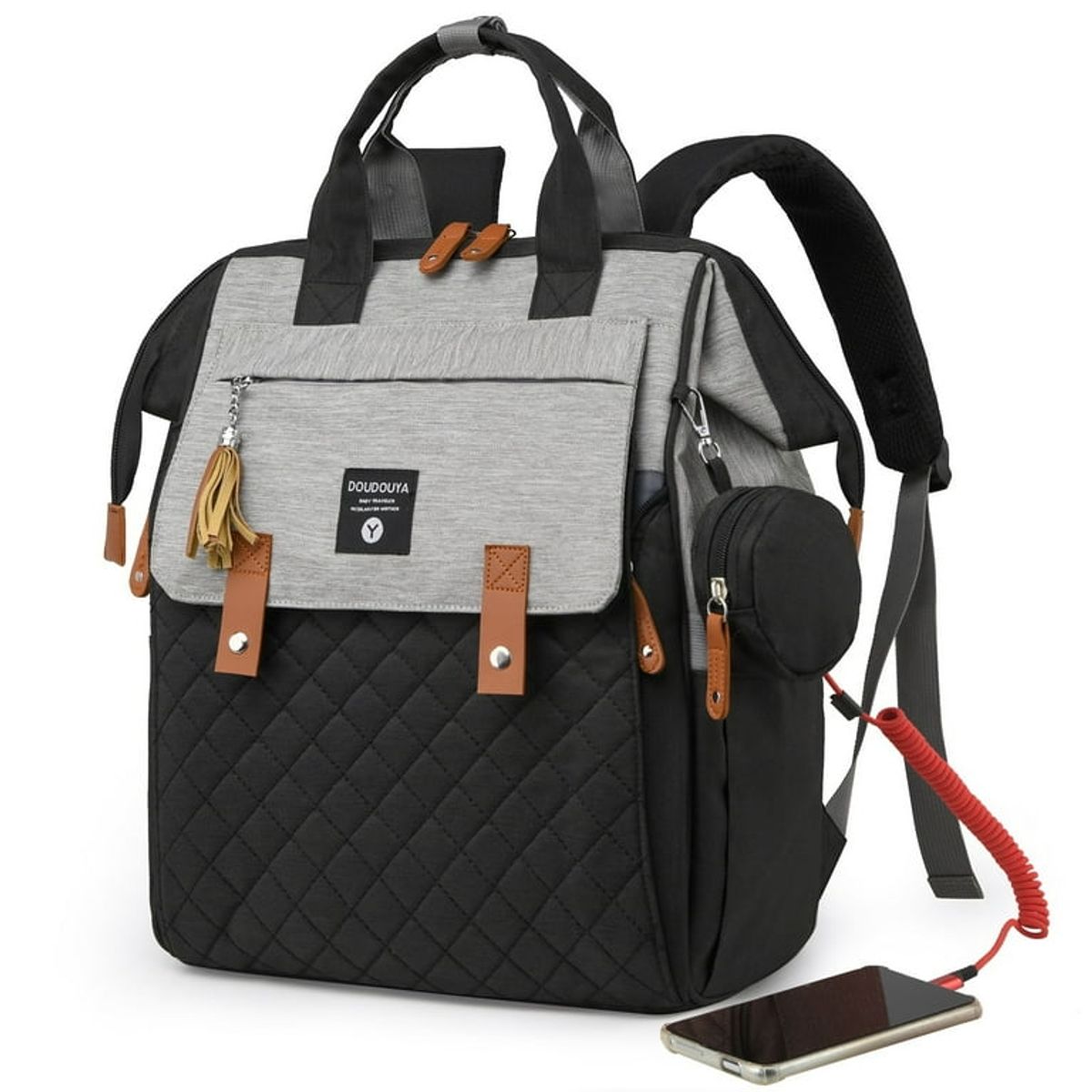 GENERICO - mochila pañalera multifuncional con cambiador