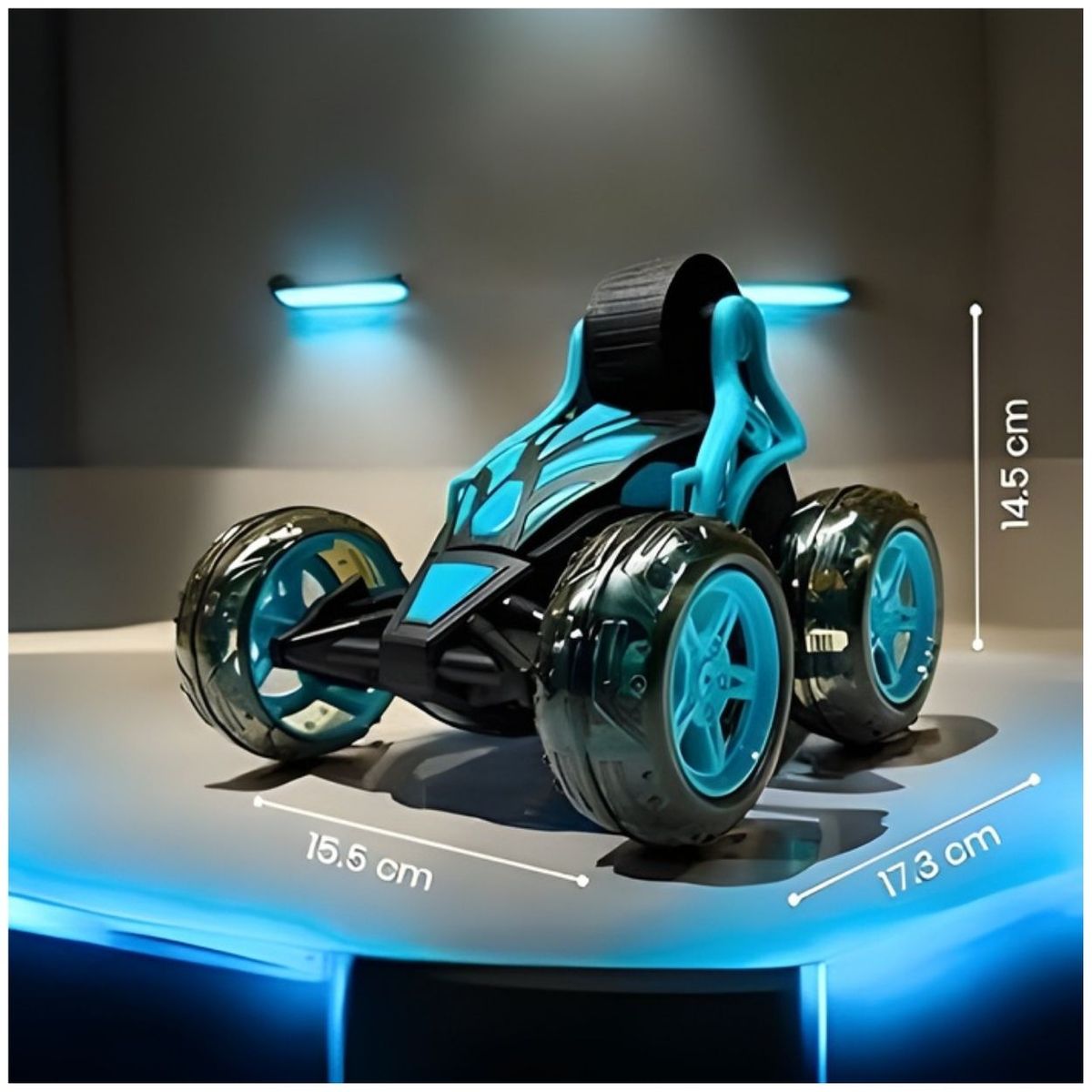 GENERICO - Juego Interactivo Carro Loco 360° Rolling a Control Remoto con Luces - Rojo