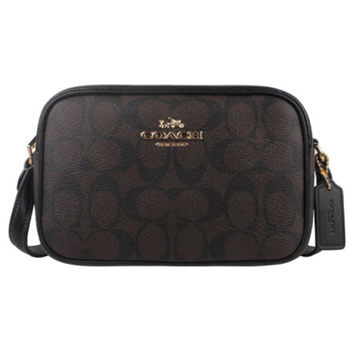COACH - COACH Outlet Bolso de hombro cruzado para mujer de PVC con detalles de cuero