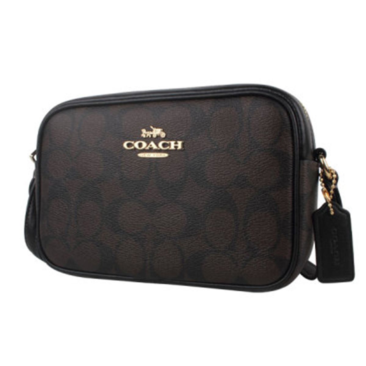 COACH - COACH Outlet Bolso de hombro cruzado para mujer de PVC con detalles de cuero