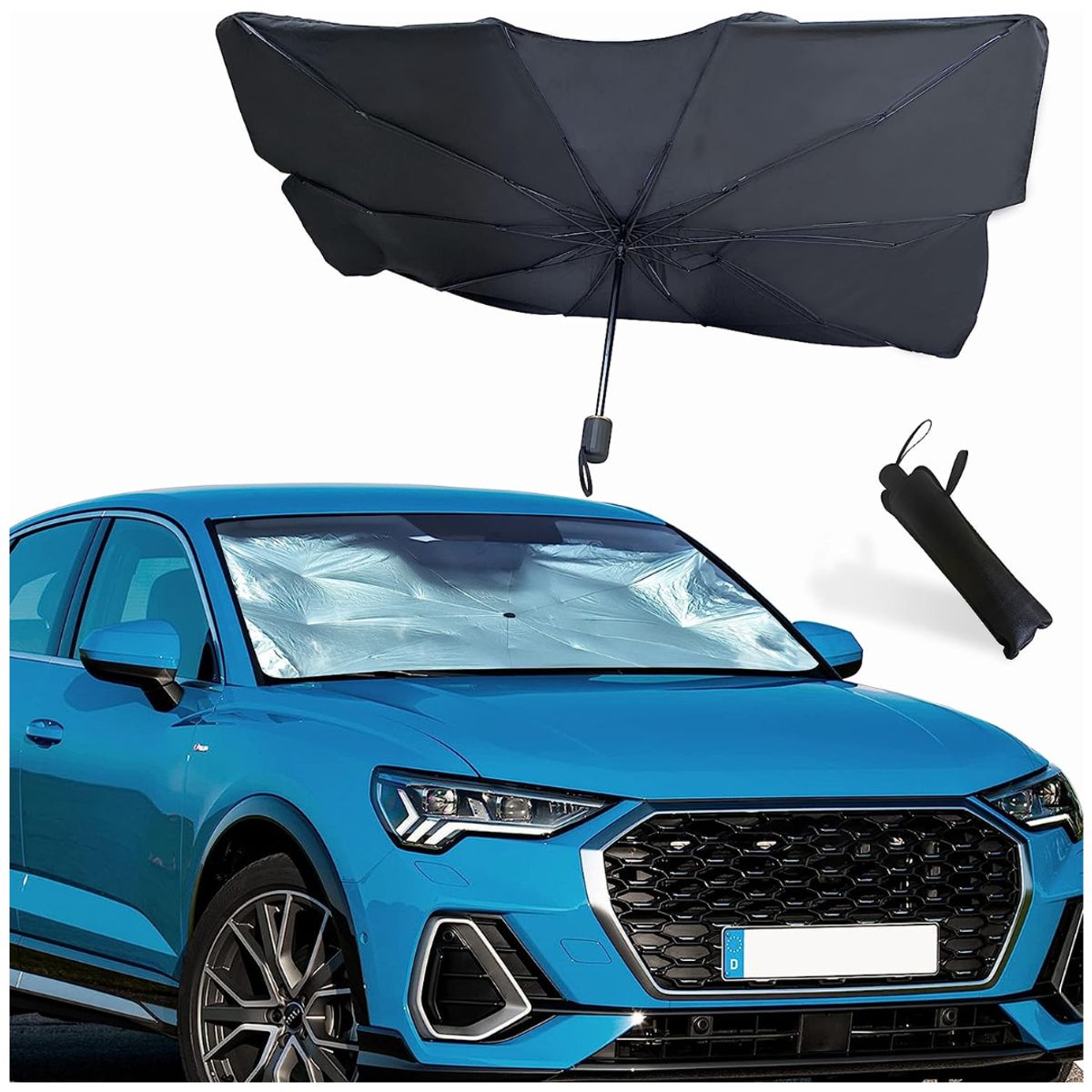 INSPIRA MARKET - Protector Solar Para Carro Parasol  Forma Sombrilla Para Auto Tapasol