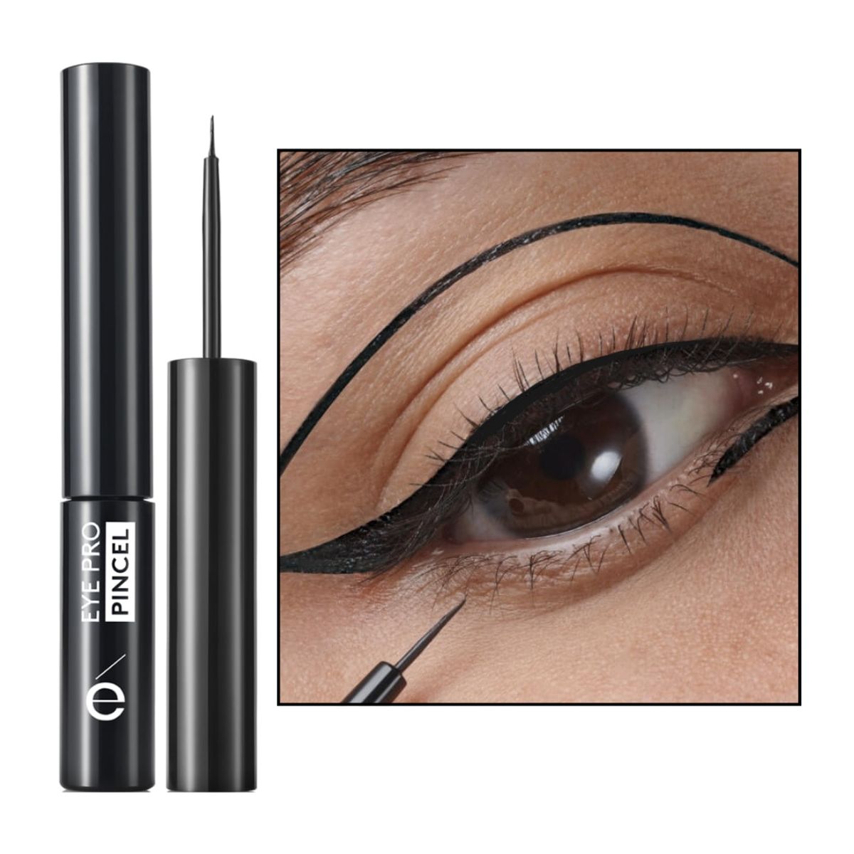 ESIKA - Delineador liquido negro punta pincel a prueba de agua ésika eye pro