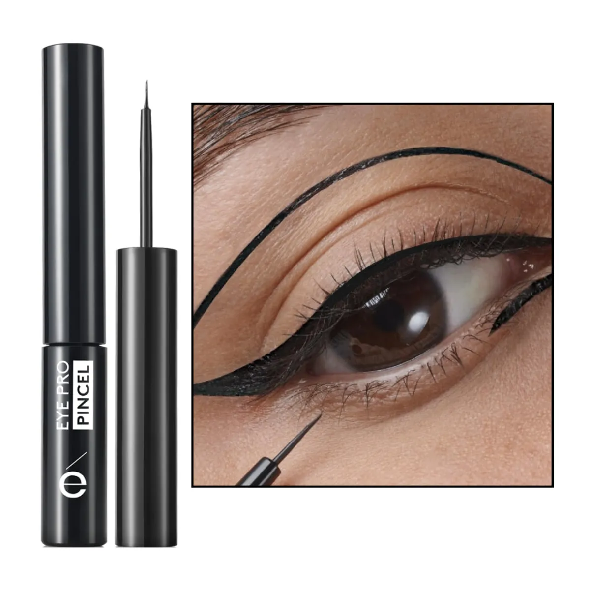 ESIKA - Delineador liquido negro punta pincel a prueba de agua ésika eye pro