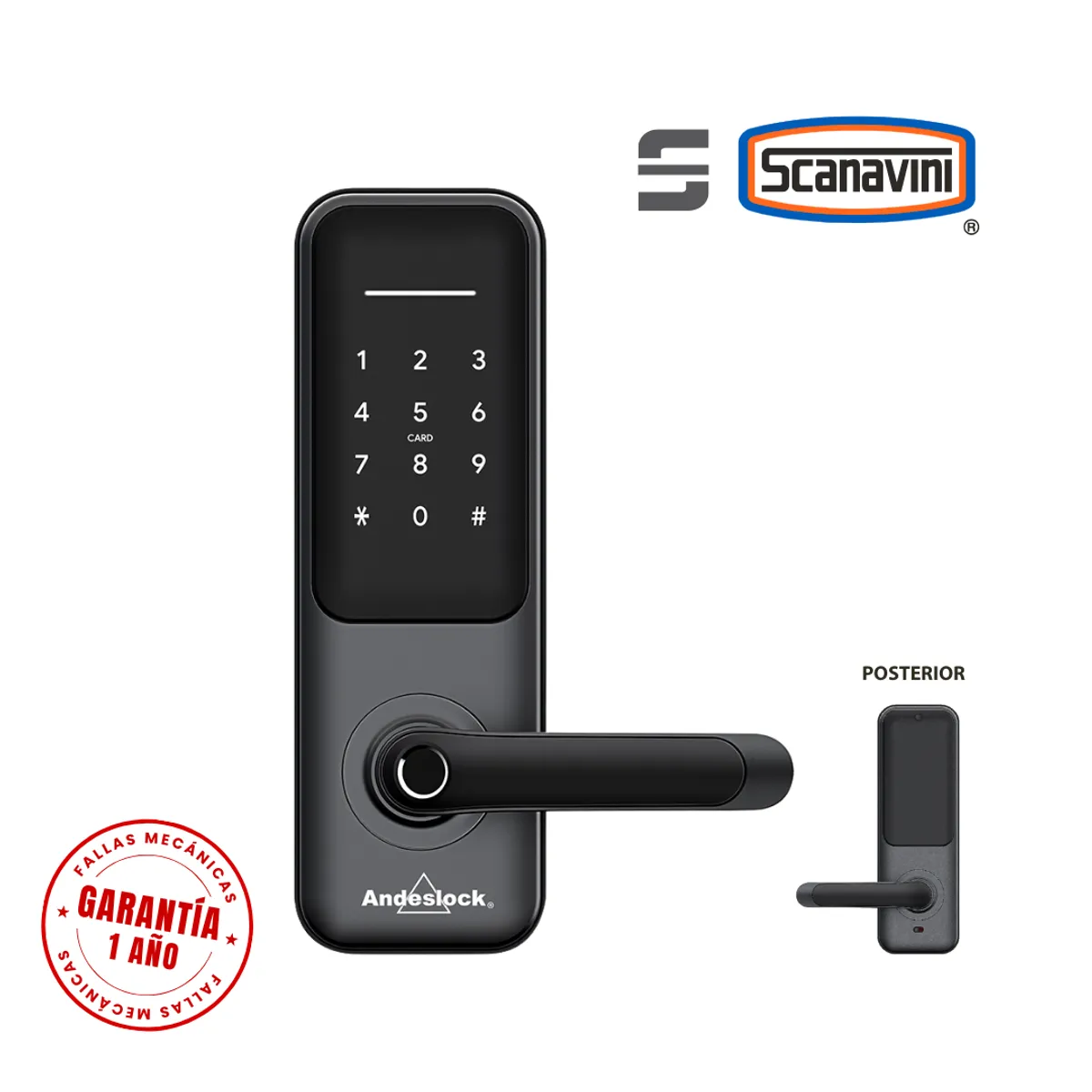 ANDESLOCK - Cerradura Digital AA130H-K Acceso Principal