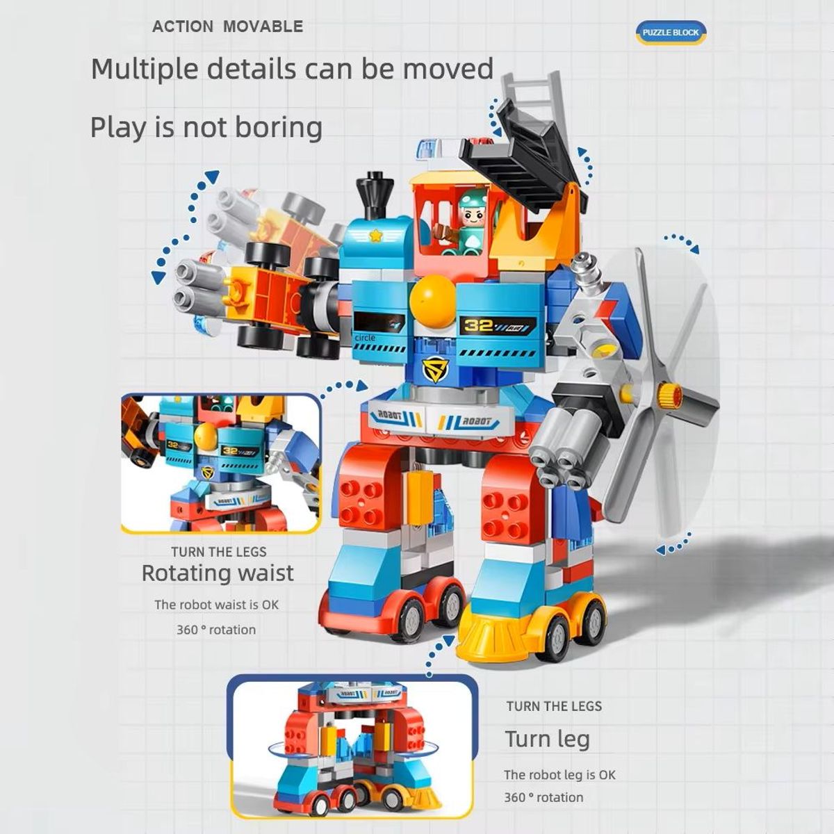 GENERICO - Set de Bloques de Construcción Robot 172 Piezas