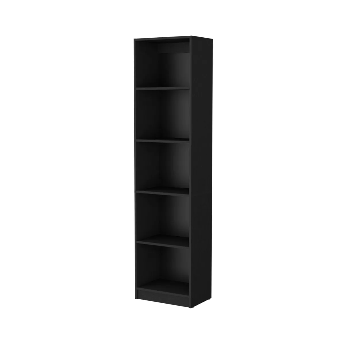 FMFURNITURE - Librero Estante 5 Repisas Melamina Fm-018N Negro