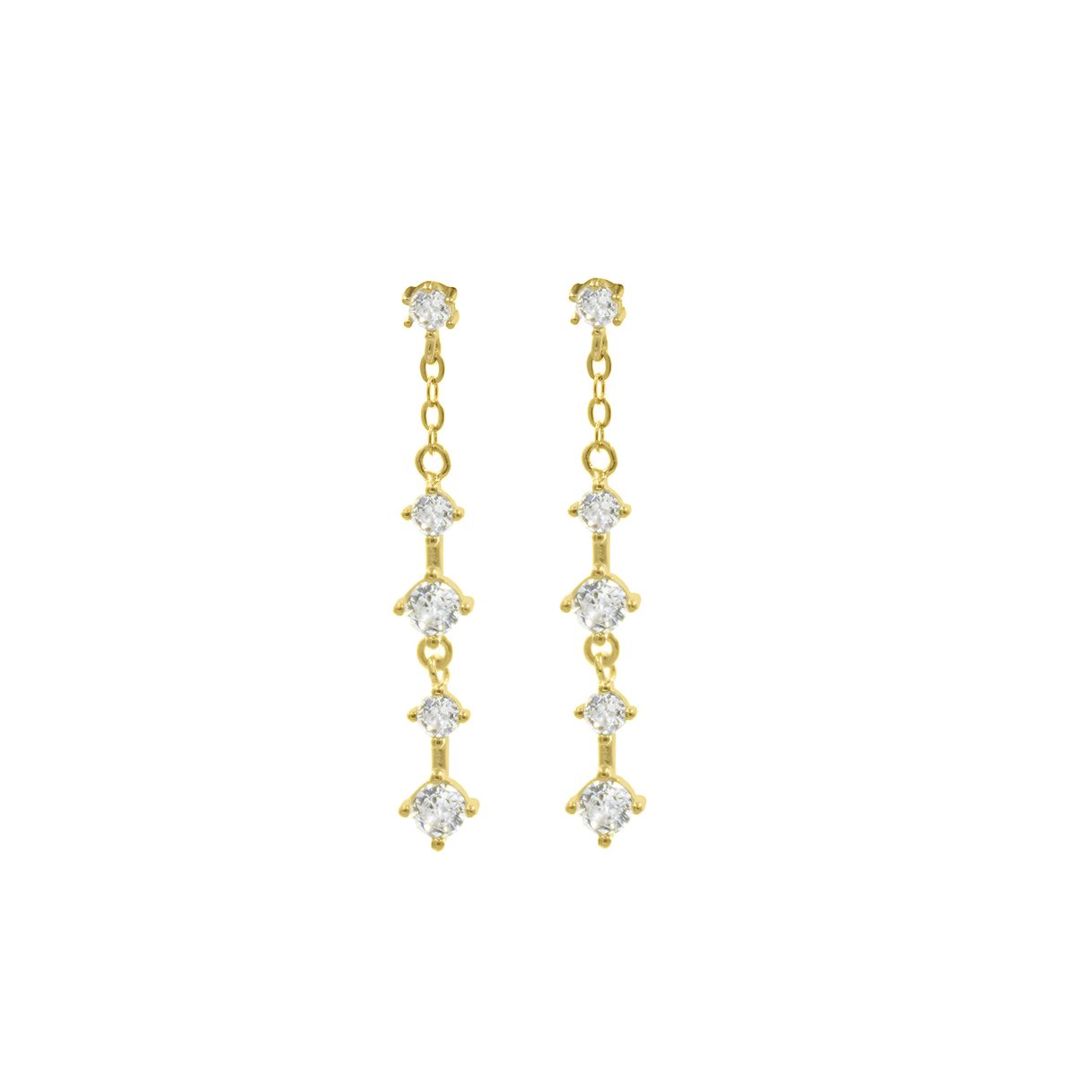 BALIQ - Aretes Punto de Luz Goldensilver