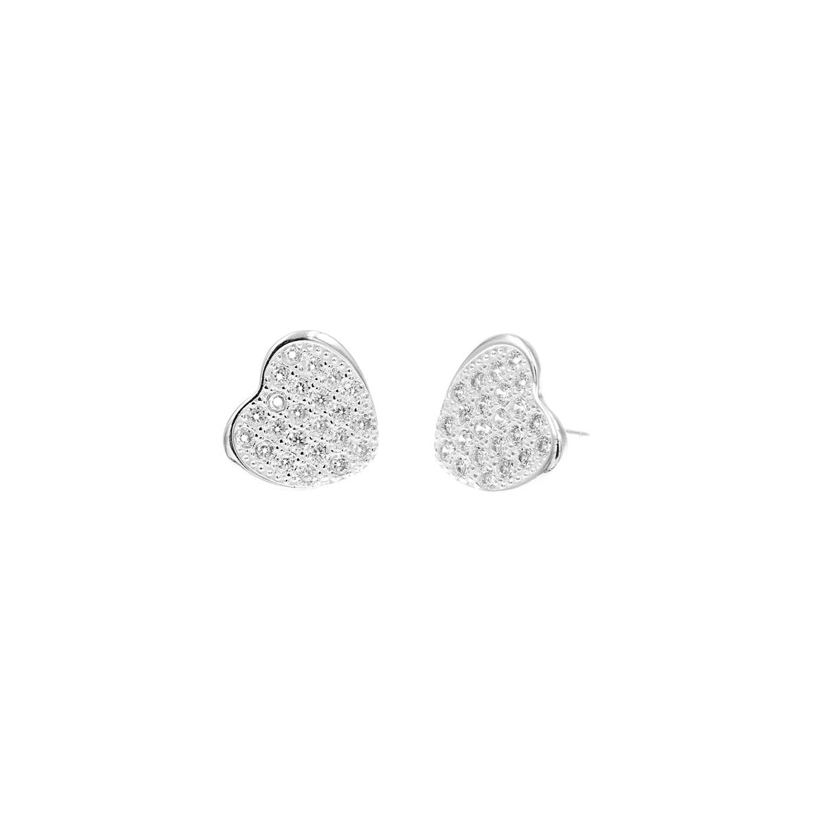 BALIQ - Aretes Corazón Radiantes Plata 925