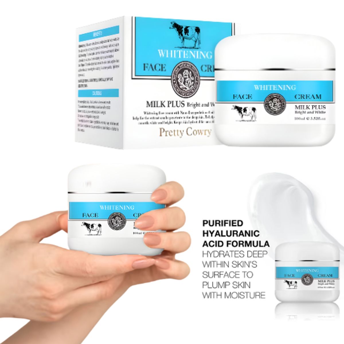 GENERICO - Crema Facial Aclarante Milk Plus con Ácido Hialurónico 50g