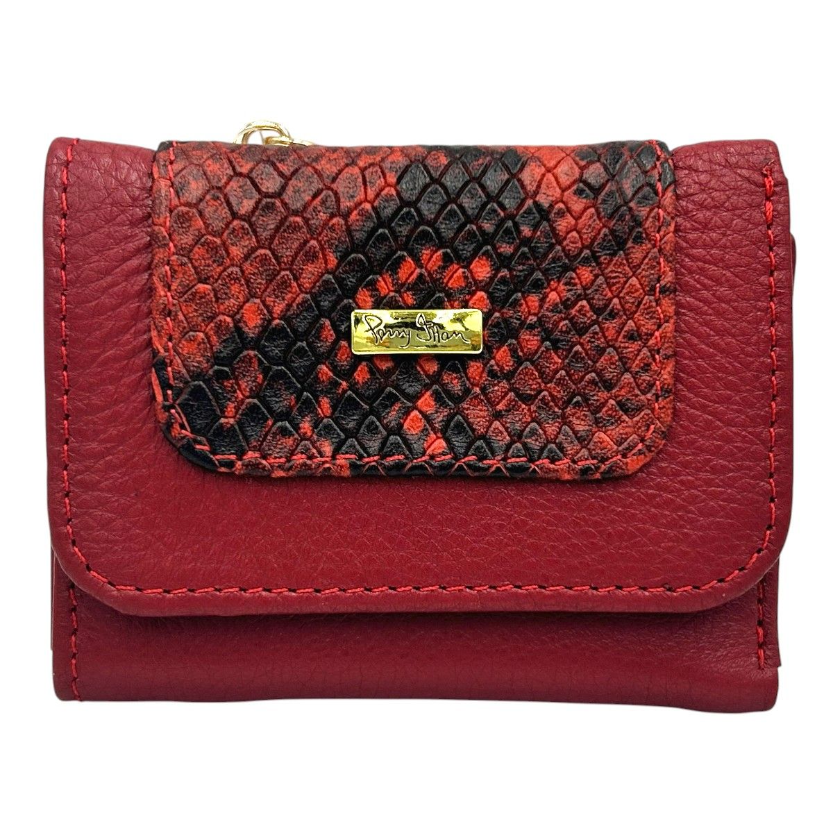 PERRY JHAN - Billetera para Dama 3012 Con Monedero Incorporado - Rojo